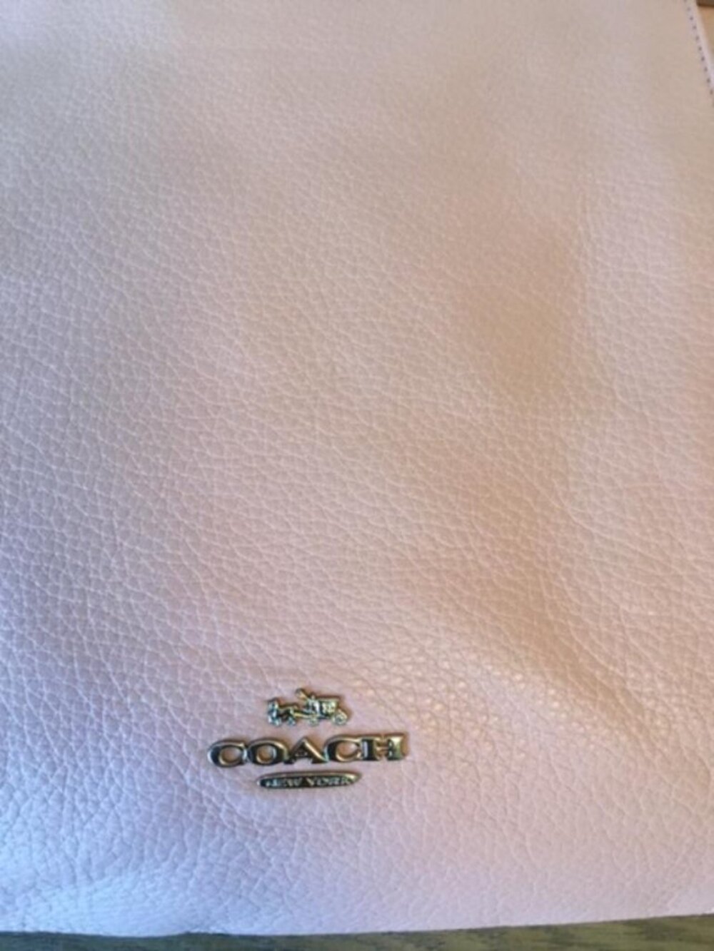 Coach Isabelle Pebble Leather Blush Pink Convertible Shoulder Crossbody NWT $395 - Picture 11 of 14